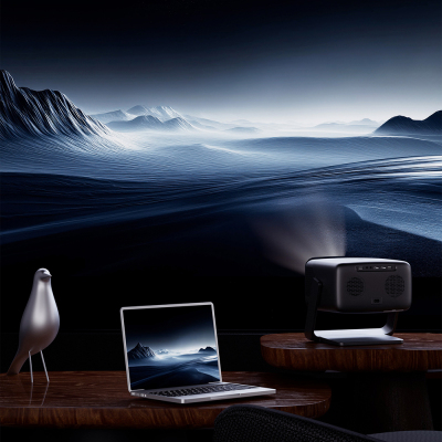 Lenyes LPR02 4.45” LCD 360 Derece Dönebilen Otomatik Netleme Özellikli Projektör Yansıtma Cihazı - 6