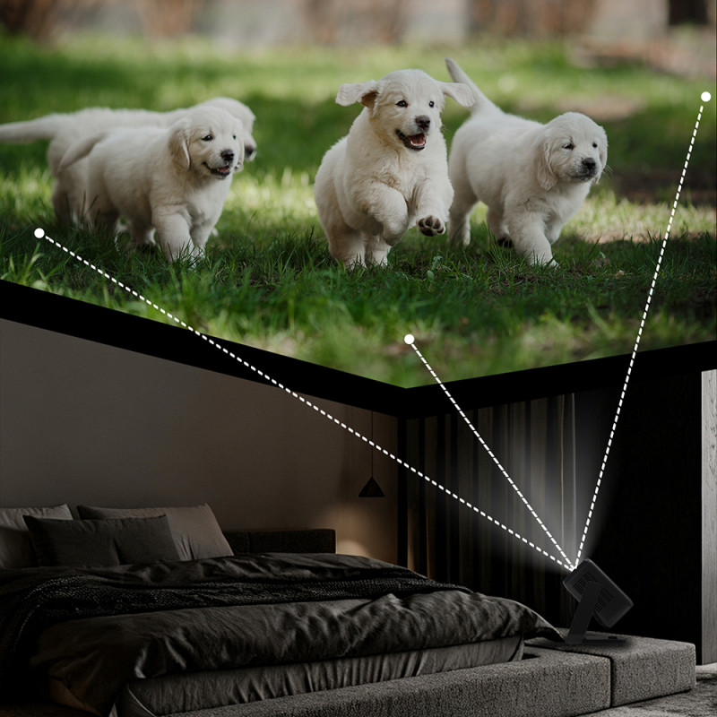 Lenyes LPR03 2.69 inç LCD 200 ANSI Lümen PTZ Projektör Yansıtma Cihazı - 8