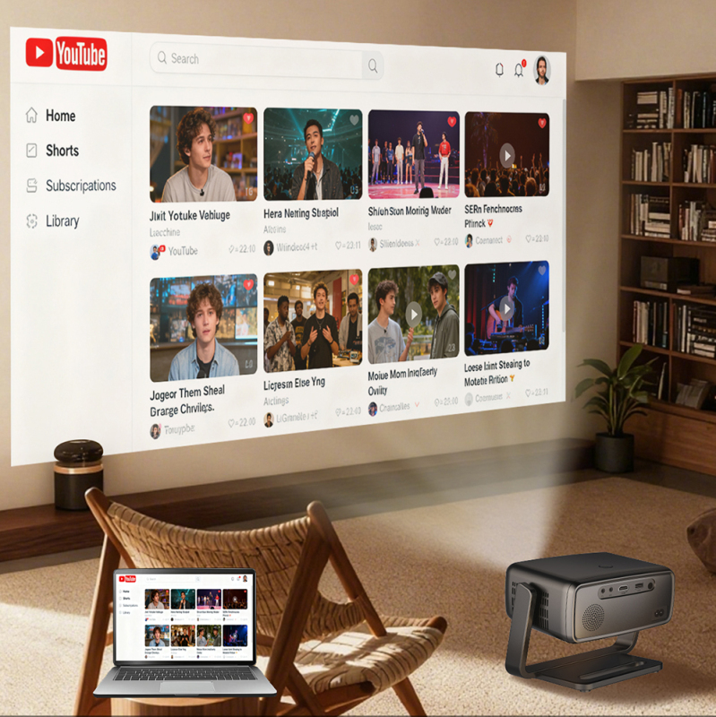 Lenyes LPR03 2.69 inç LCD 200 ANSI Lümen PTZ Projektör Yansıtma Cihazı - 9