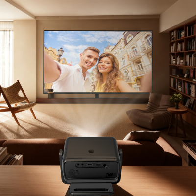 Lenyes LPR03 2.69 inch LCD 200 ANSI Lumen PTZ Projector Mirror Device - 4