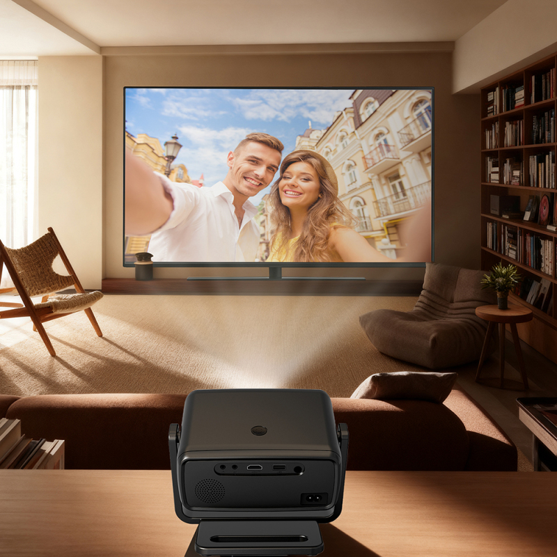 Lenyes LPR03 2.69 inch LCD 200 ANSI Lumen PTZ Projector Mirror Device - 4