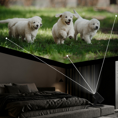 Lenyes LPR03 2.69 inch LCD 200 ANSI Lumen PTZ Projector Mirror Device - 8