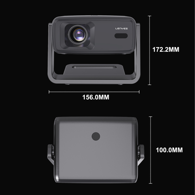 Lenyes LPR03 2.69 inch LCD 200 ANSI Lumen PTZ Projector Mirror Device - 10