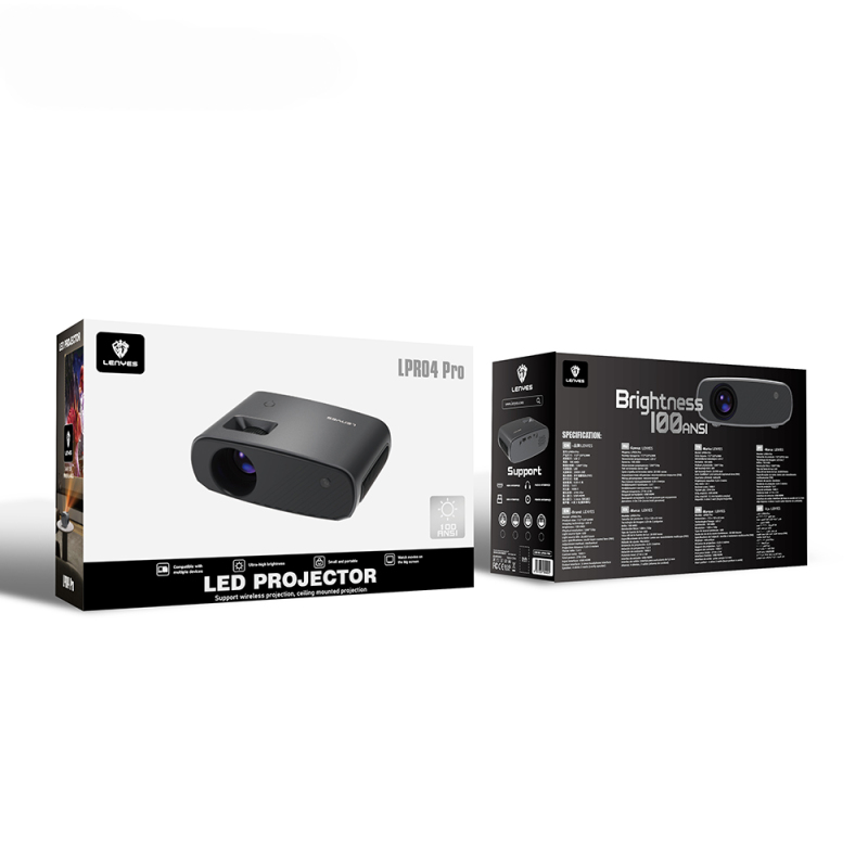 Lenyes LPR04 Pro 2 inç LCD 100 ANSI Lümen Projektör Yansıtma Cihazı - 7