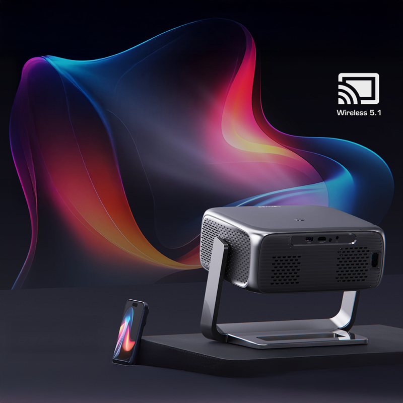 Lenyes LPR06 600 ANSI Lumen 1080P Full HD 4K Supported Wi-Fi 6 Bluetooth 5.1 and Auto Focus Projector - 5