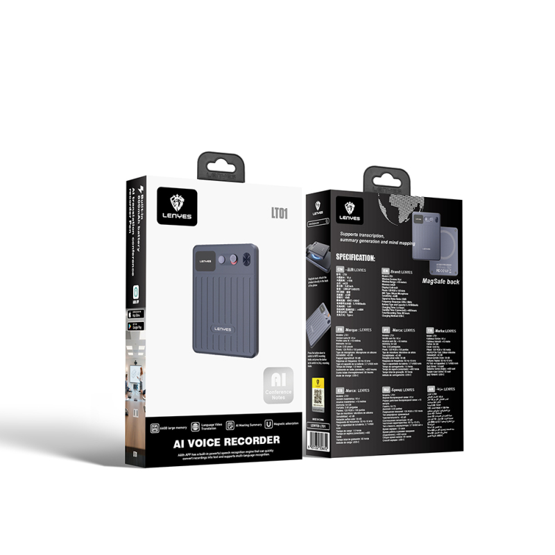 Lenyes LT01 Magnetic Voice Recorder with Artificial Intelligence-Assisted Live Translation - 6