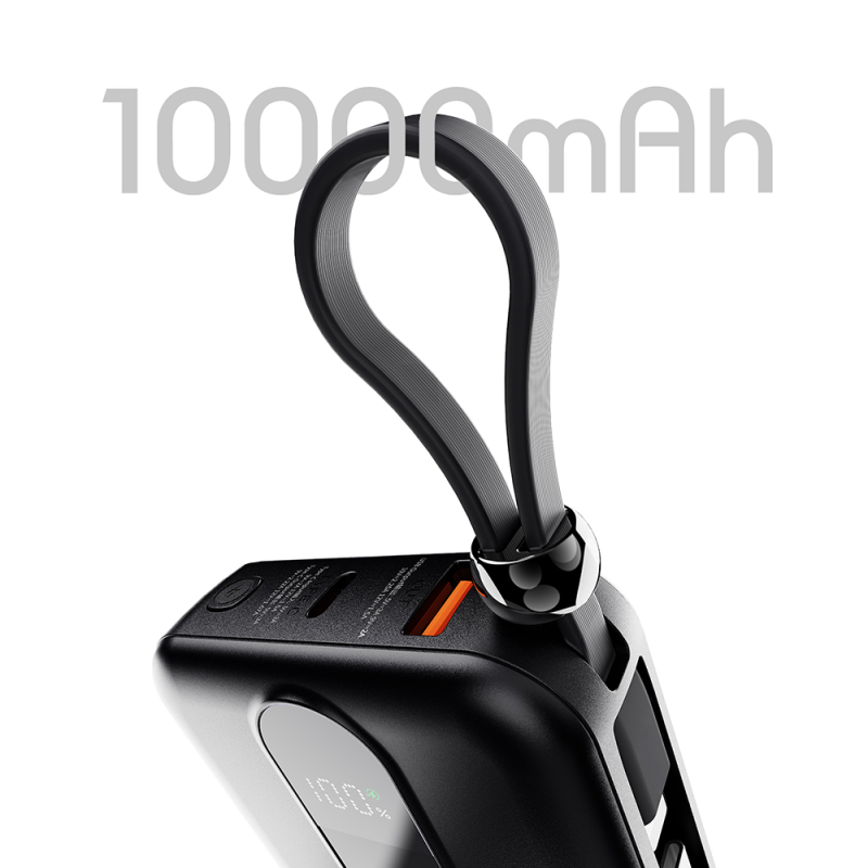 Lenyes P562L Dijital LED Göstergeli Type-C ve Lightning Kablolu Powerbank 22.5W 10000mAh - 4