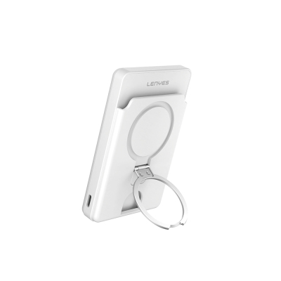 Lenyes PW0006D PD 20W Hızlı Şarj Özellikli Kartlıklı Standlı Wireless Powerbank 15W 5000mAh - 2