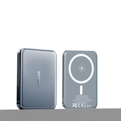 Lenyes PW0011D Ultra İnce LED Göstergeli Wireless Powerbank 15W 5000mAh - 4
