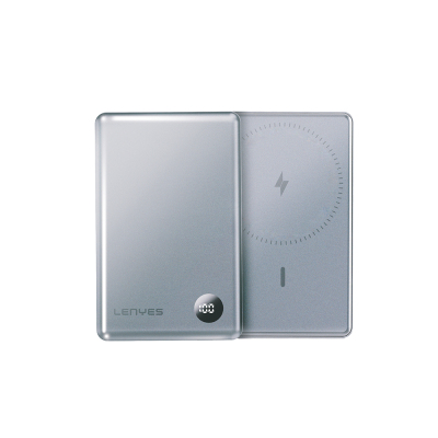 Lenyes PW037D Ultra İnce Dijital LED Ekranlı Wireless Powerbank 5000mAh - 1