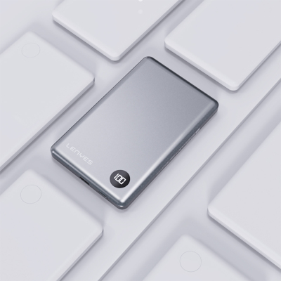 Lenyes PW037D Ultra Thin Digital LED Display Wireless Powerbank 5000mAh - 8