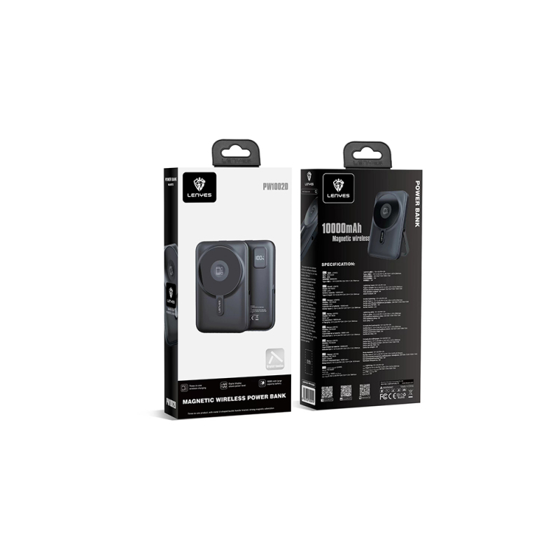 Lenyes PW1002D 20W Digital LED Display Stand Wireless Powerbank 15W 10000mAh - 3
