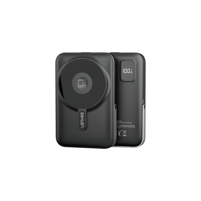 Lenyes PW1002D 20W Dijital LED Ekranlı Standlı Wireless Powerbank 15W 10000mAh - 1