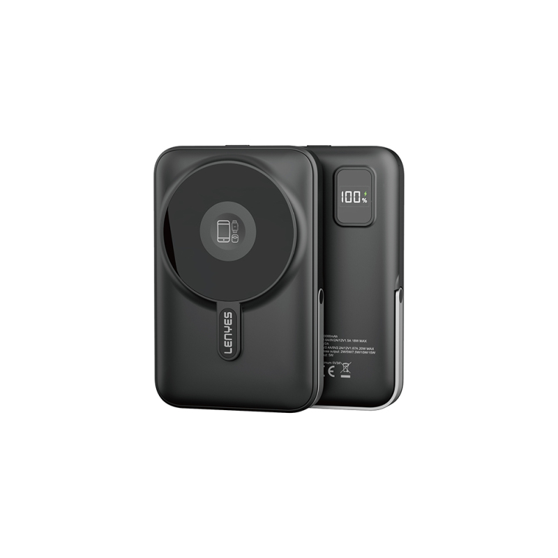 Lenyes PW1002D 20W Dijital LED Ekranlı Standlı Wireless Powerbank 15W 10000mAh - 1