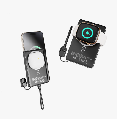 Lenyes PW1005D Standlı Akıllı Saat Kablosuz Şarj Özellikli Wireless Powerbank 20W 10000mAh - 4