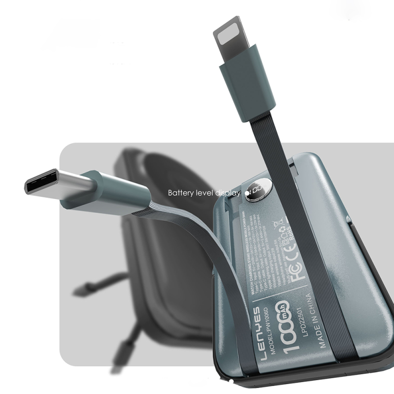 Lenyes PW1006D Dijital LED Ekranlı Standlı Wireless Powerbank 15W 10000mAh - 5
