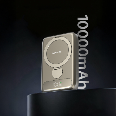 Lenyes PW1012D PD 20W Digital LED Display 360 Degree Rotatable Stand Wireless Charging Powerbank 15W 10000mAh - 4