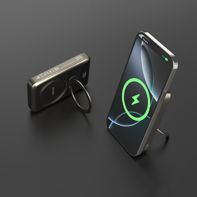 Lenyes PW1012D PD 20W Dijital LED Göstergeli 360 Derece Dönebilen Standlı Kablosuz Şarj Özellikli Wireless Powerbank 15W 10000mAh - 6