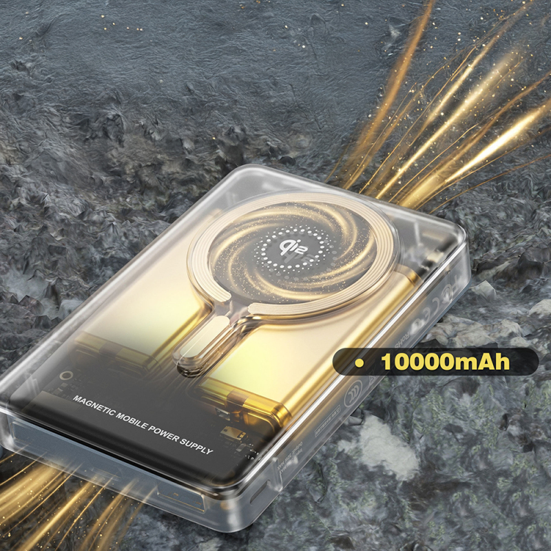 Lenyes PW1013D PD 30W Wireless Powerbank with Digital LED Display, Qi2 Technology, Stand, and Wireless Charging Capability (15W, 10000mAh) - 7