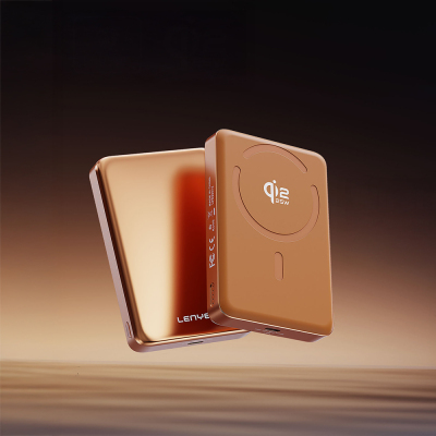 Lenyes PW1018D 35W Dijital LED Göstergeli Qi2 Teknolojili Wireless Powerbank 25W 10000mAh - 5