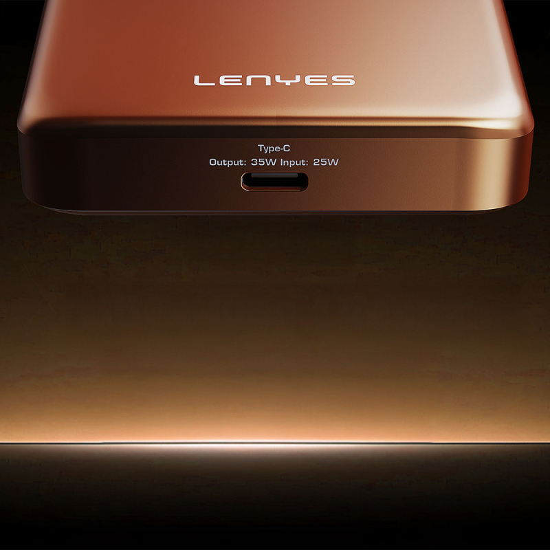 Lenyes PW1018D 35W Wireless Powerbank with Digital LED Display and Qi2 Technology, 25W 10000mAh - 4