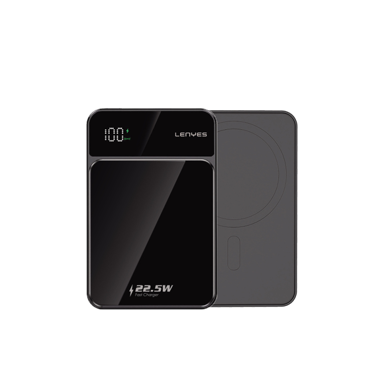 Lenyes PW126D Dijital LED Ekranlı Kablosuz Şarj Özellikli Powerbank 22.5W 10.000mAh - 1