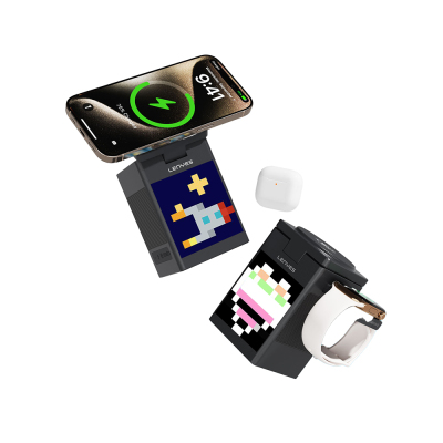 Lenyes PW320 Qi2 Charging Technology Alarm Bluetooth Speaker Feature Phone & Smart Watch & Headphone 15W 6in1 Wireless Charging Stand - 2