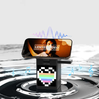 Lenyes PW320 Qi2 Şarj Teknolojili Alarmlı Bluetooth Speaker Özellikli Telefon&Akıllı Saat&Kulaklık 15W 6in1 Kablosuz Şarj Standı - 7