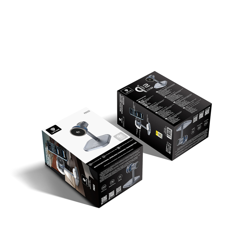 Lenyes PW323 Qi2 Şarj Teknolojili Ambiyans Işıklı Telefon&Akıllı Saat&Kulaklık 25W 3in1 Kablosuz Şarj Standı - 5