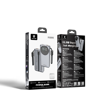 Lenyes PX1004D Dijital LED Ekranlı Lightning Kablolu Powerbank 22.5W 10.000mAh - 7