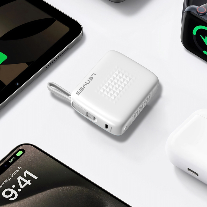 Lenyes PX169D PD 22.5W Fast Charging Mini Portable Powerbank with LED Indicator and Type-C Cable, 10000mAh Capacity - 3