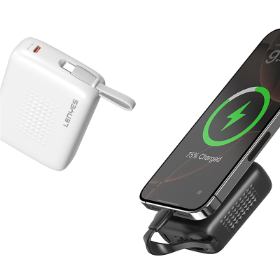 Lenyes PX169D PD 22.5W Hızlı Şarj Özellikli LED Göstergeli Type-C Kablolu Mini Taşınabilir Powerbank 10000mAh - 5