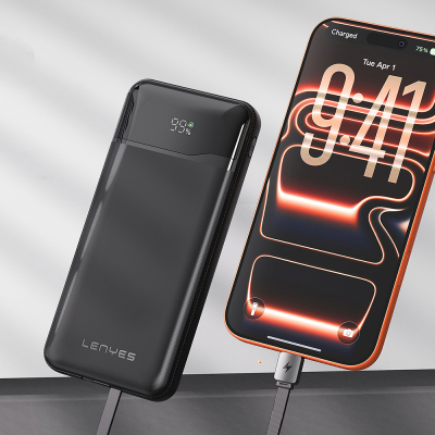 Lenyes PX180D Dijital LED Ekranlı Type-C ve Lightning Kablolu Powerbank 22.5W 10.000mAh - 5
