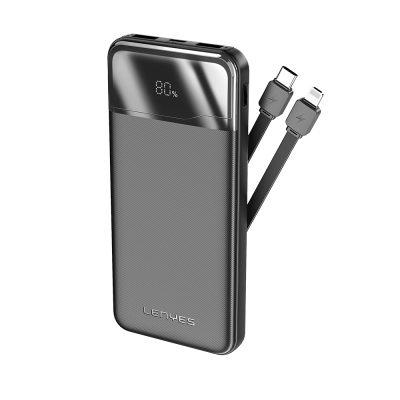 Lenyes PX180D Dijital LED Ekranlı Type-C ve Lightning Kablolu Powerbank 22.5W 10.000mAh - 1