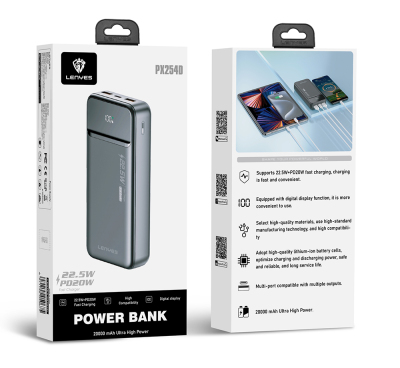 Lenyes PX254D PD 20W Fast Charging Powerbank with Digital LED Display, 22.5W, 20000mAh Capacity - 8