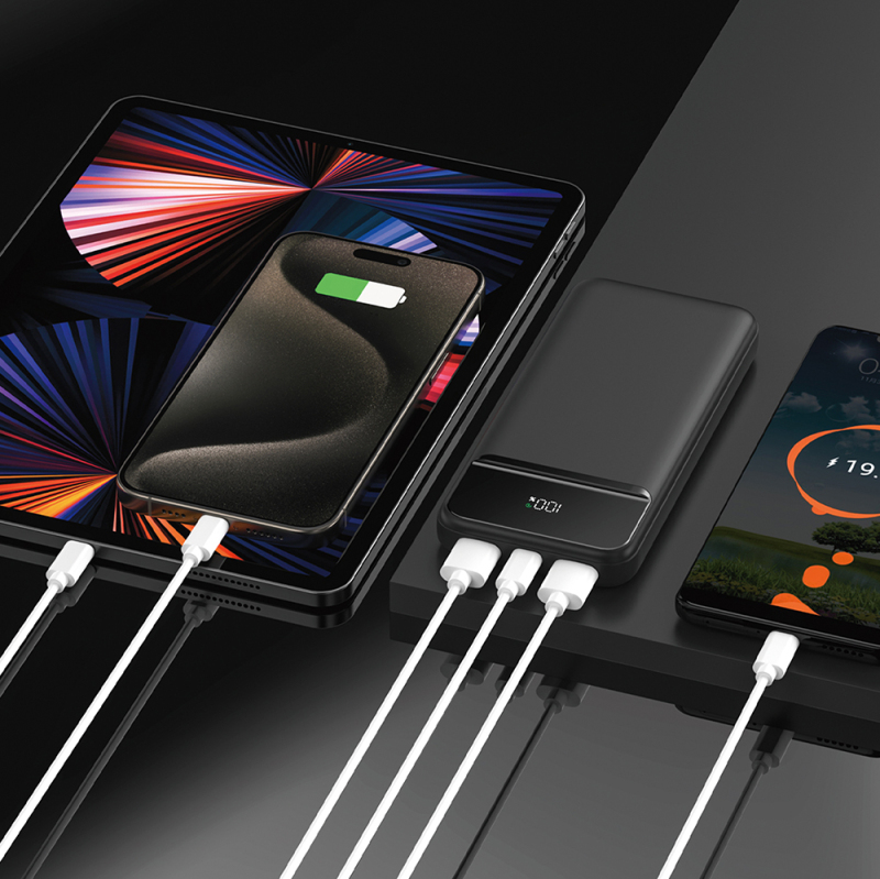 Lenyes PX254D PD 20W Hızlı Şarj Özellikli Dijital LED Göstergeli Powerbank 22.5W 20000mAh - 6