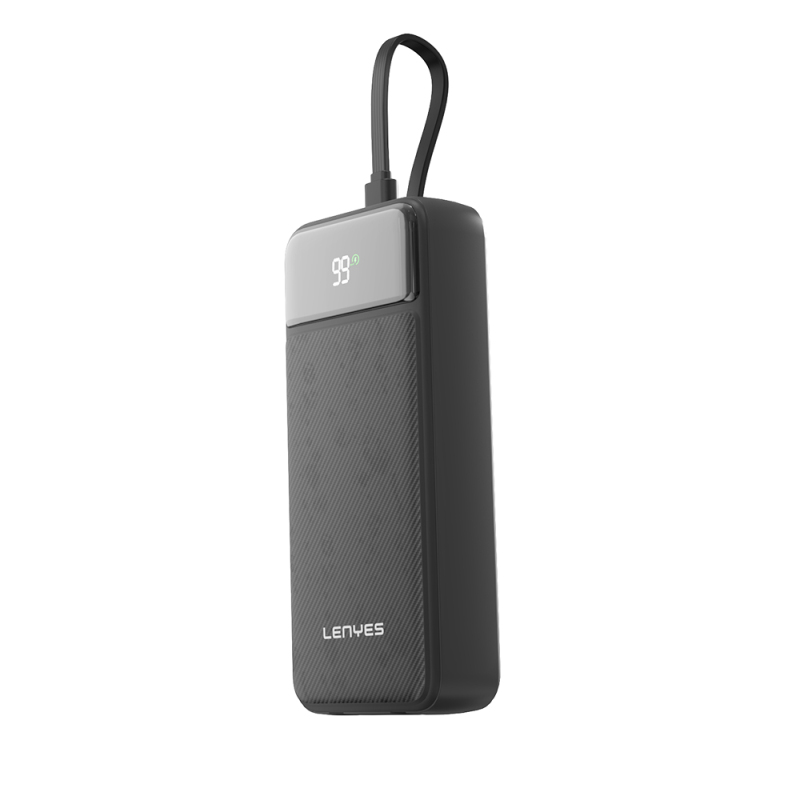 Lenyes PX255D Dijital LED Ekranlı Type-C ve Lightning Kablolu Powerbank 22.5W 20.000mAh - 5