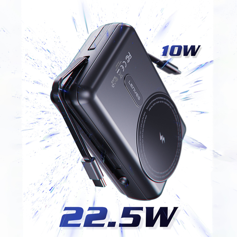 Lenyes PX274D PD 22.5W Wireless Powerbank with Stand and M-safe Charging Feature 15W 20000mAh - 5