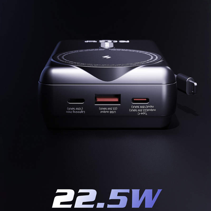 Lenyes PX274D PD 22.5W Wireless Powerbank with Stand and M-safe Charging Feature 15W 20000mAh - 4