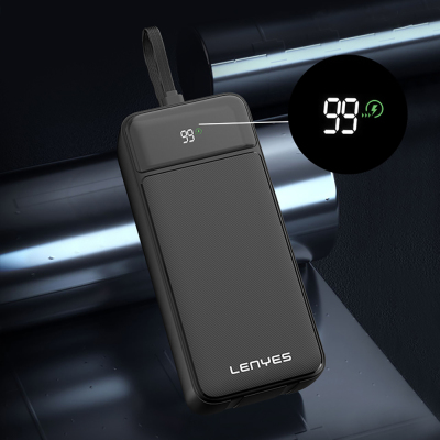 Lenyes PX355D Digital LED Display Powerbank with Type-C and Lightning Cable 22.5W 30.000mAh - 11