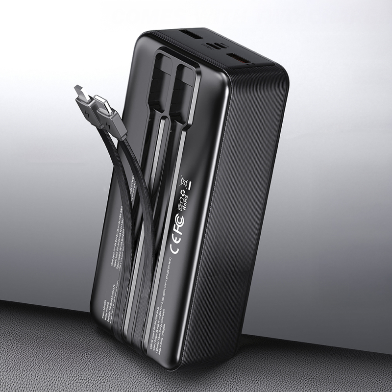 Lenyes PX380D Digital LED Display Powerbank with Type-C and Lightning Cables 22.5W 30.000mAh - 4