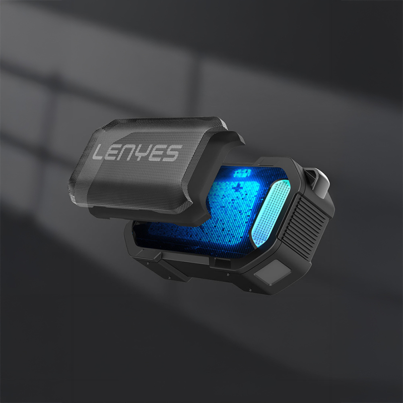Lenyes S233 Ritme Duyarlı RGB Işıklı Taşınabilir Su Geçirmez TWS Bluetooth Hoparlör - 6