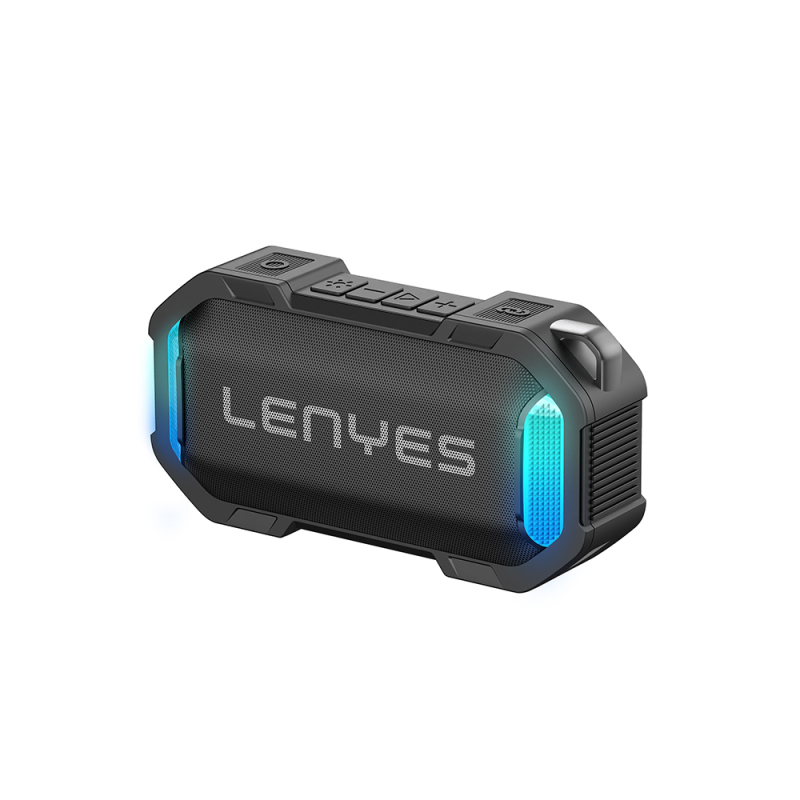 Lenyes S233 Ritme Duyarlı RGB Işıklı Taşınabilir Su Geçirmez TWS Bluetooth Hoparlör - 2