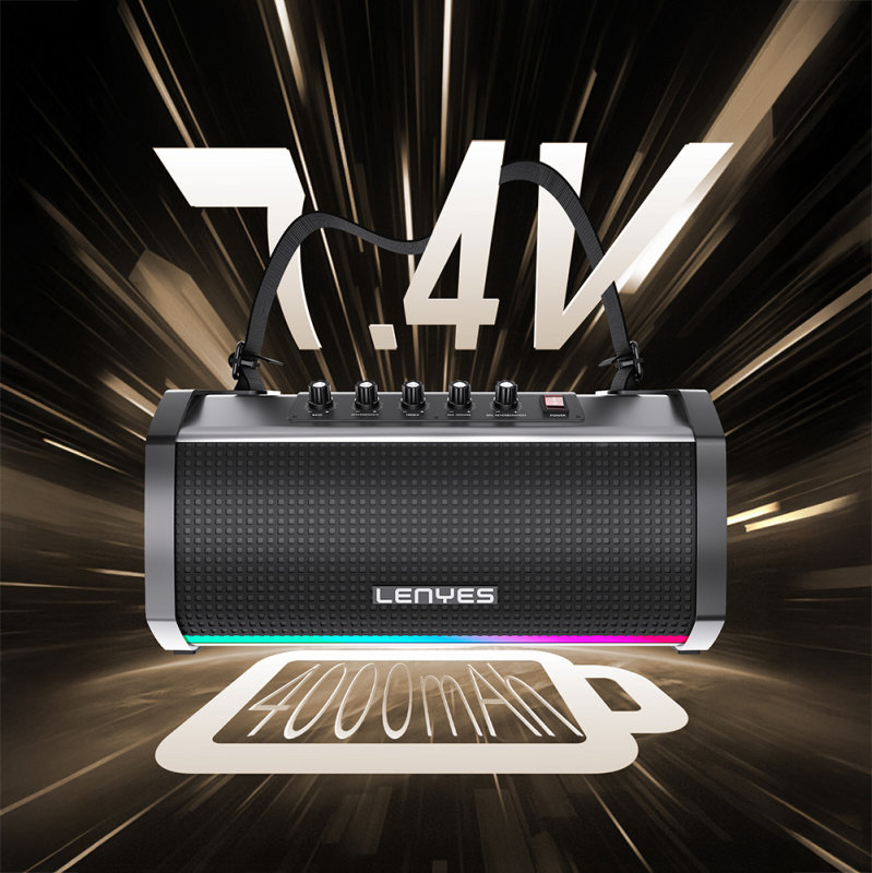 Lenyes S863 RGB Led Işıklı Mikrofonlu TWS Bluetooth Speaker Hoparlör v5.3 - 6