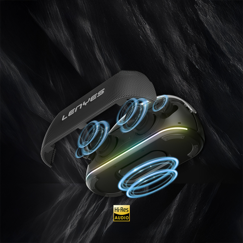 Lenyes S869 RGB Işıklı Çift Mikrofonlu Taşınabilir Bluetooth Hoparlör v5.3 - 7