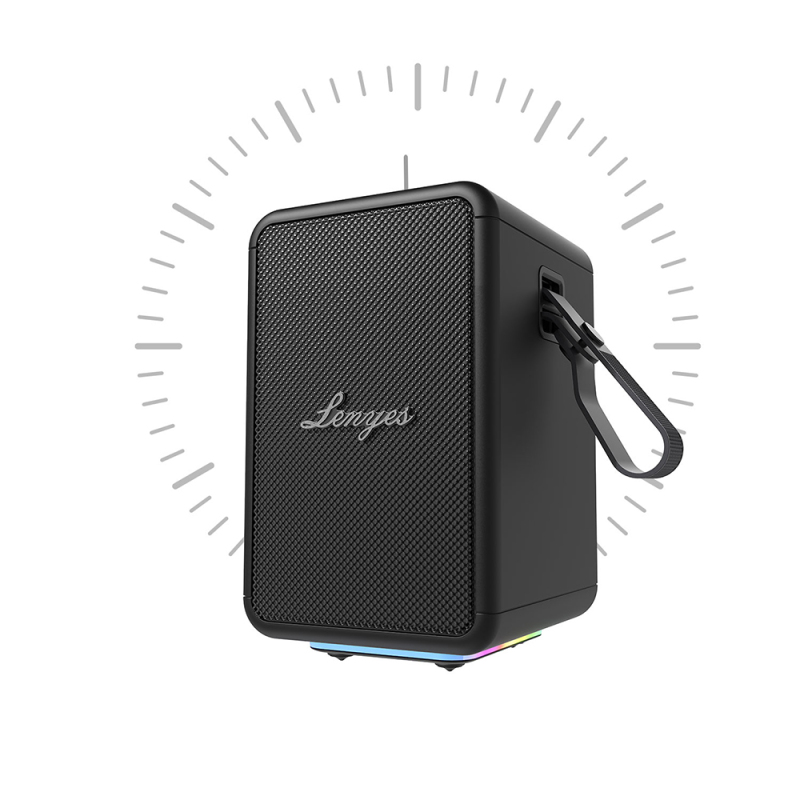 Lenyes S874 Waterproof Portable TWS Bluetooth Speaker with RGB Light and Hanging Bracket v5.3 - 6