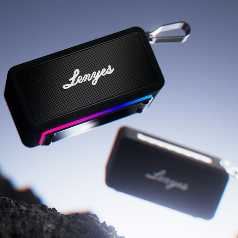 Lenyes S875 Elegance Serisi RGB Işıklı Taşınabilir Su Geçirmez TWS Bluetooth Hoparlör v5.3 40W - 6