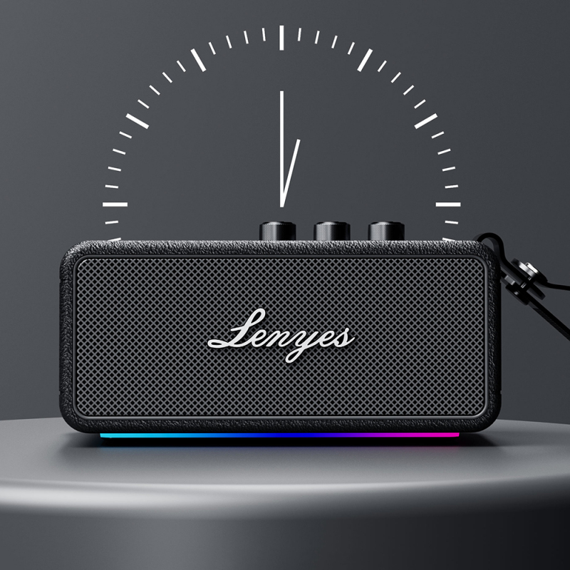 Lenyes S876 Supreme Serisi RGB Işıklı Taşınabilir Su Geçirmez TWS Bluetooth Hoparlör v5.3 45W - 11