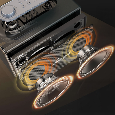 Lenyes S877 Series RGB Illuminated Portable Waterproof Dual Microphone TWS Bluetooth Speaker v5.3 200W - 5