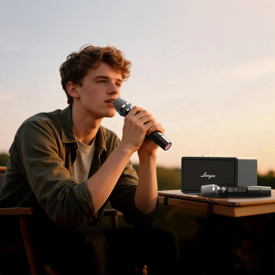 Lenyes S877 Series RGB Illuminated Portable Waterproof Dual Microphone TWS Bluetooth Speaker v5.3 200W - 6